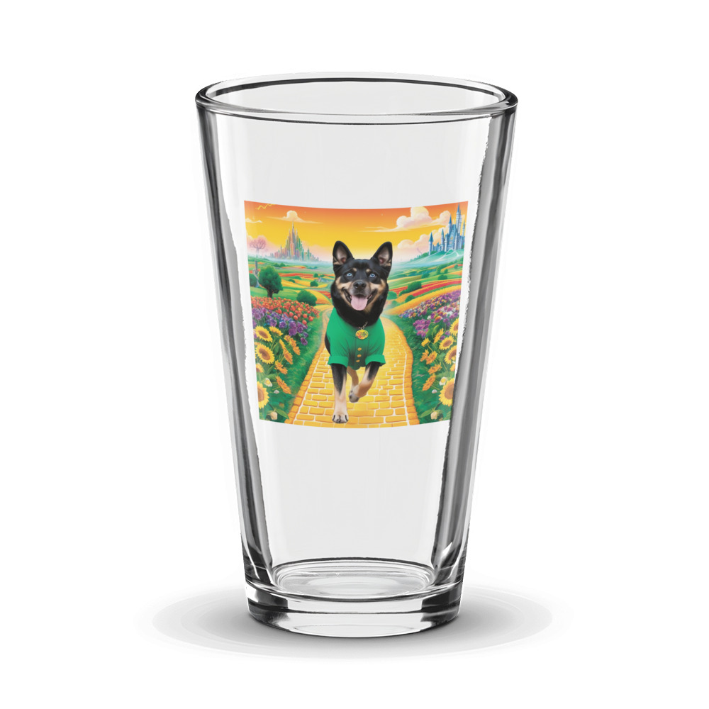 PugMug Custom Blue Glass Tumbler