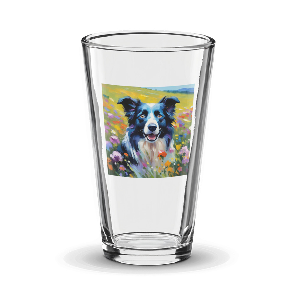 PugMug Custom Border Collie Glass Tumbler