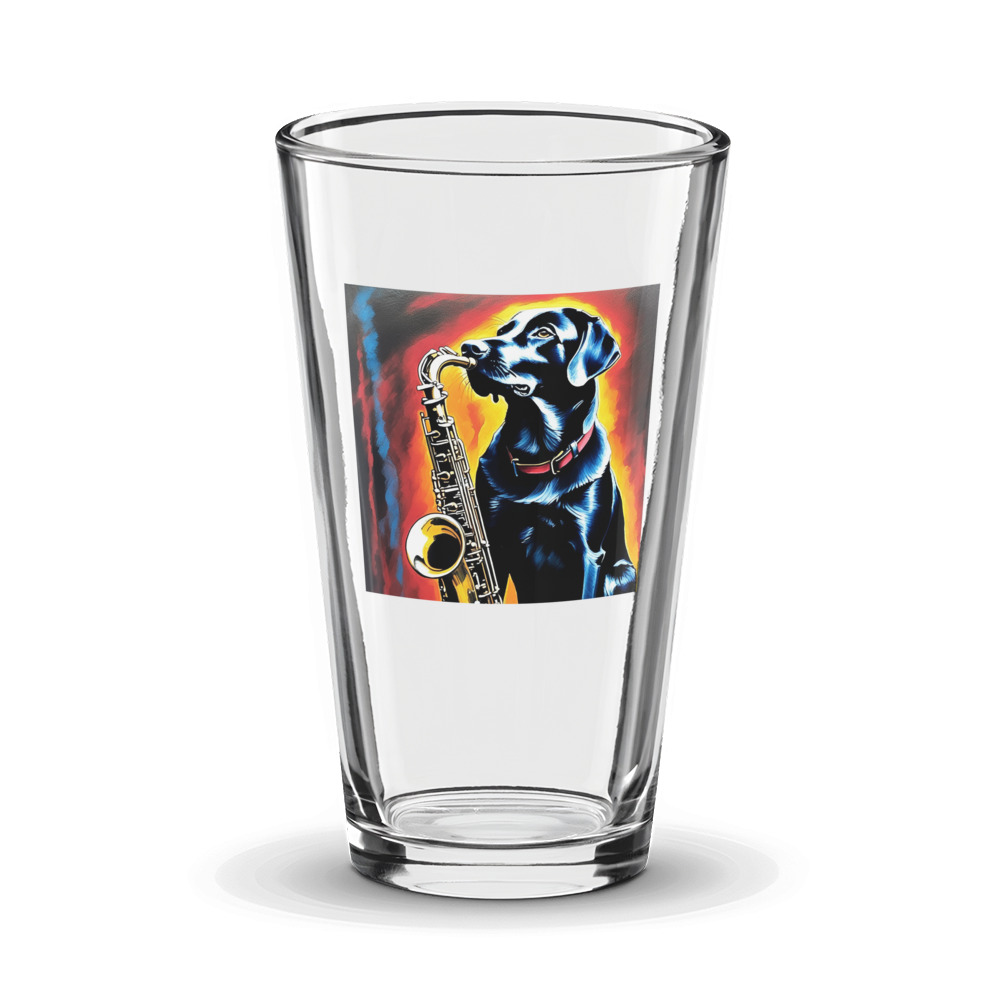 PugMug Custom Black Labrador Retriever Glass Tumbler