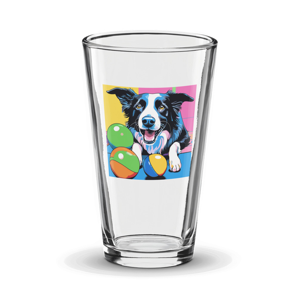 PugMug Custom Border Collie Glass Tumbler