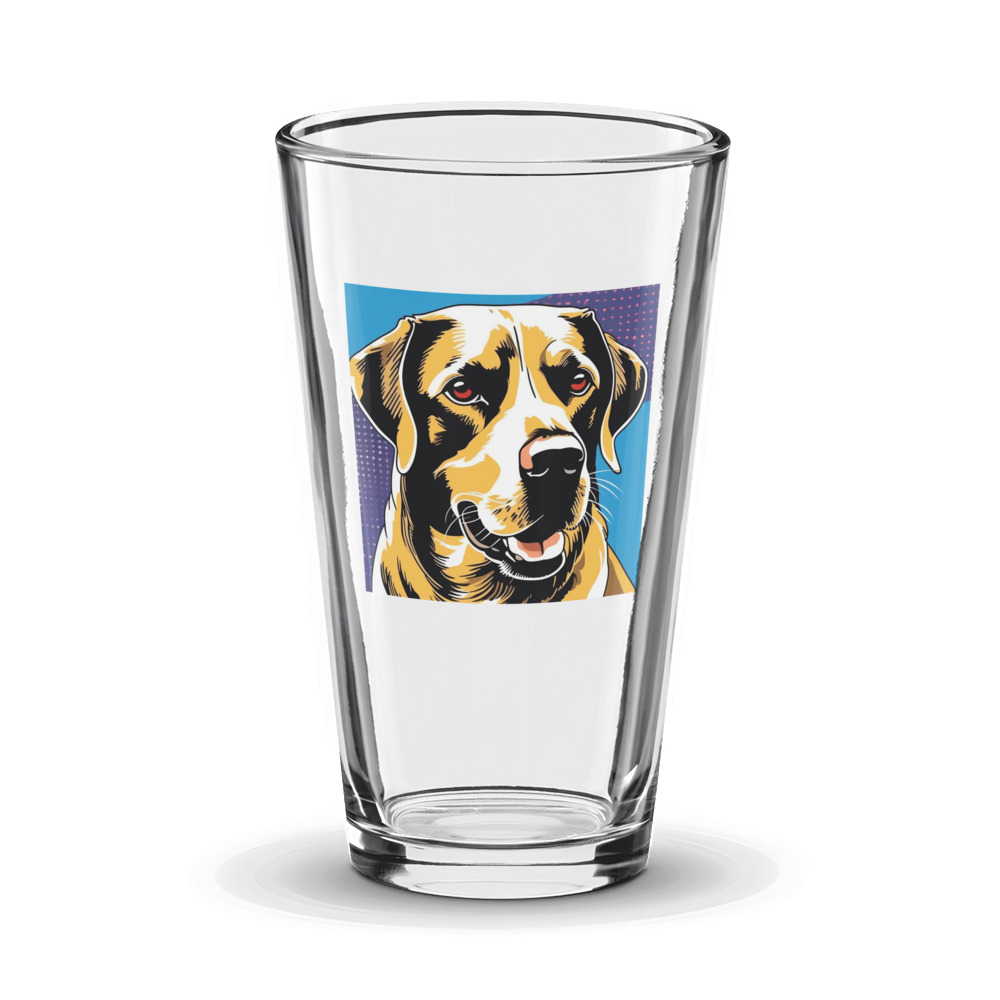 PugMug Custom Black Labrador Retriever Glass Tumbler