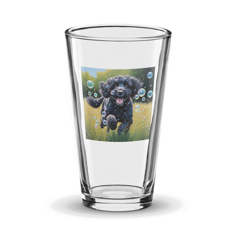 PugMug Custom Portuguese Water Dog Glass Tumbler