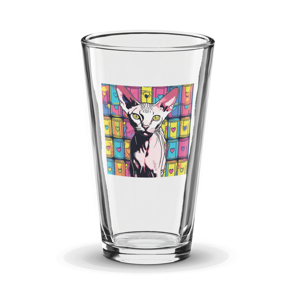 PugMug Custom Tabby Sphynx Cat Glass Tumbler