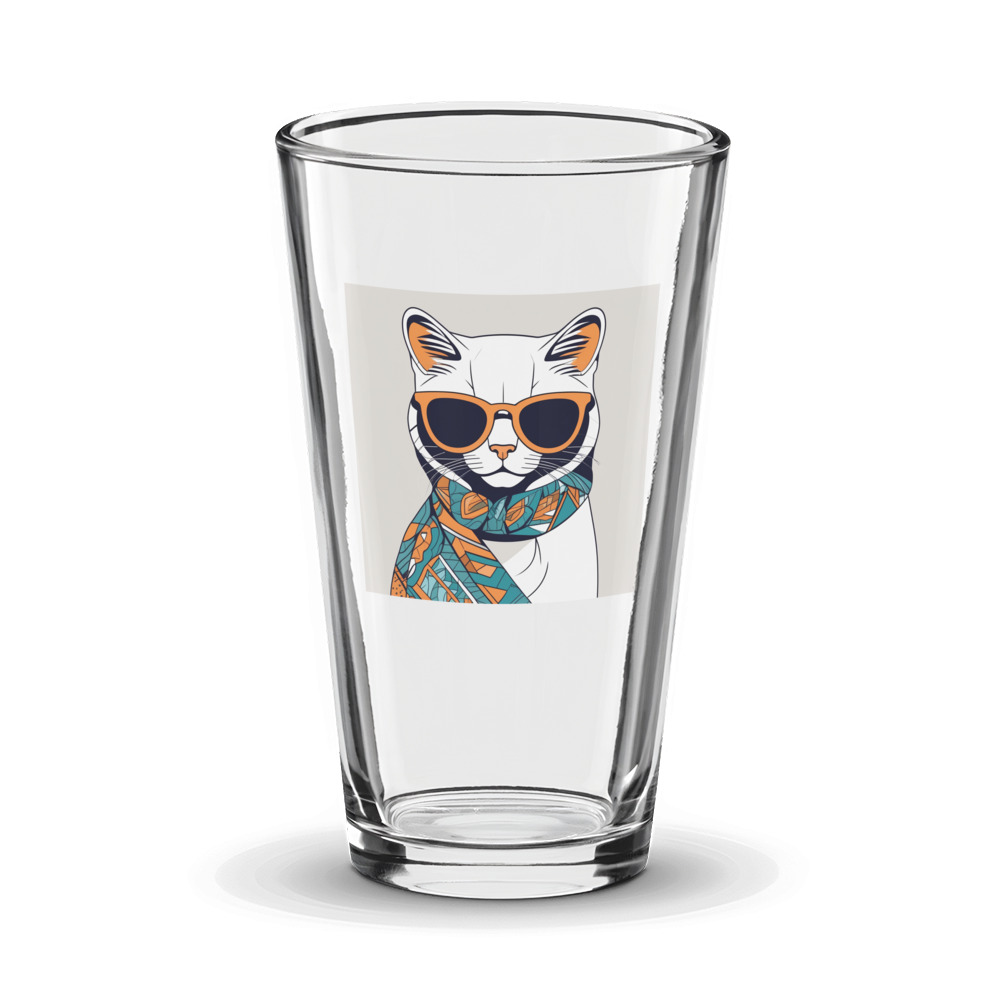 PugMug Custom White Exotic Cat Glass Tumbler