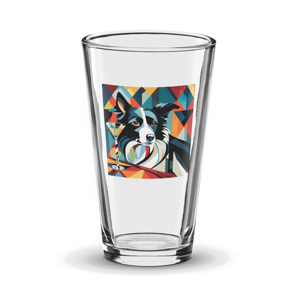 PugMug Custom Border Collie Glass Tumbler