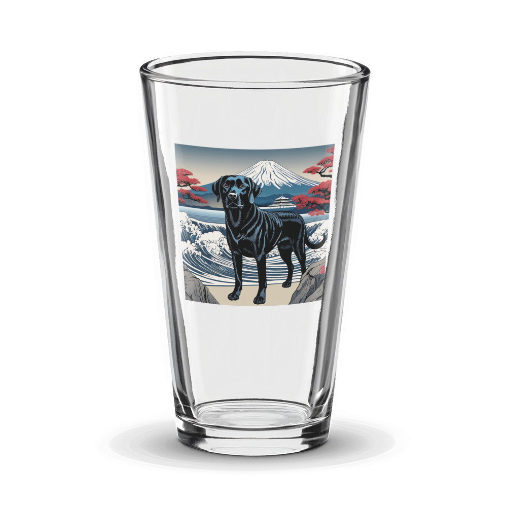 PugMug Custom Black Labrador Retriever Glass Tumbler