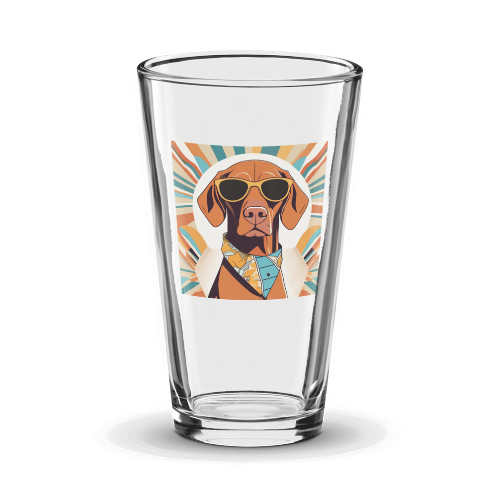 PugMug Custom Vizsla Glass Tumbler