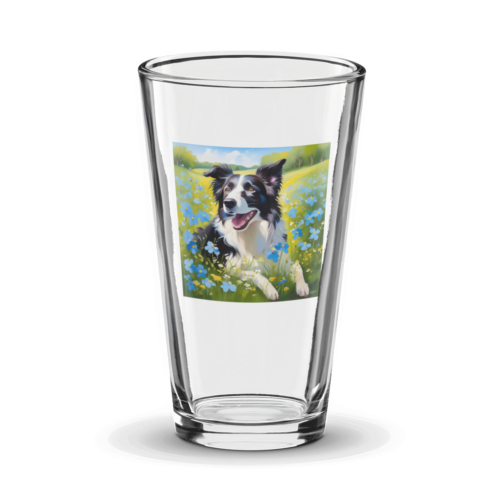 PugMug Custom Border Collie Glass Tumbler