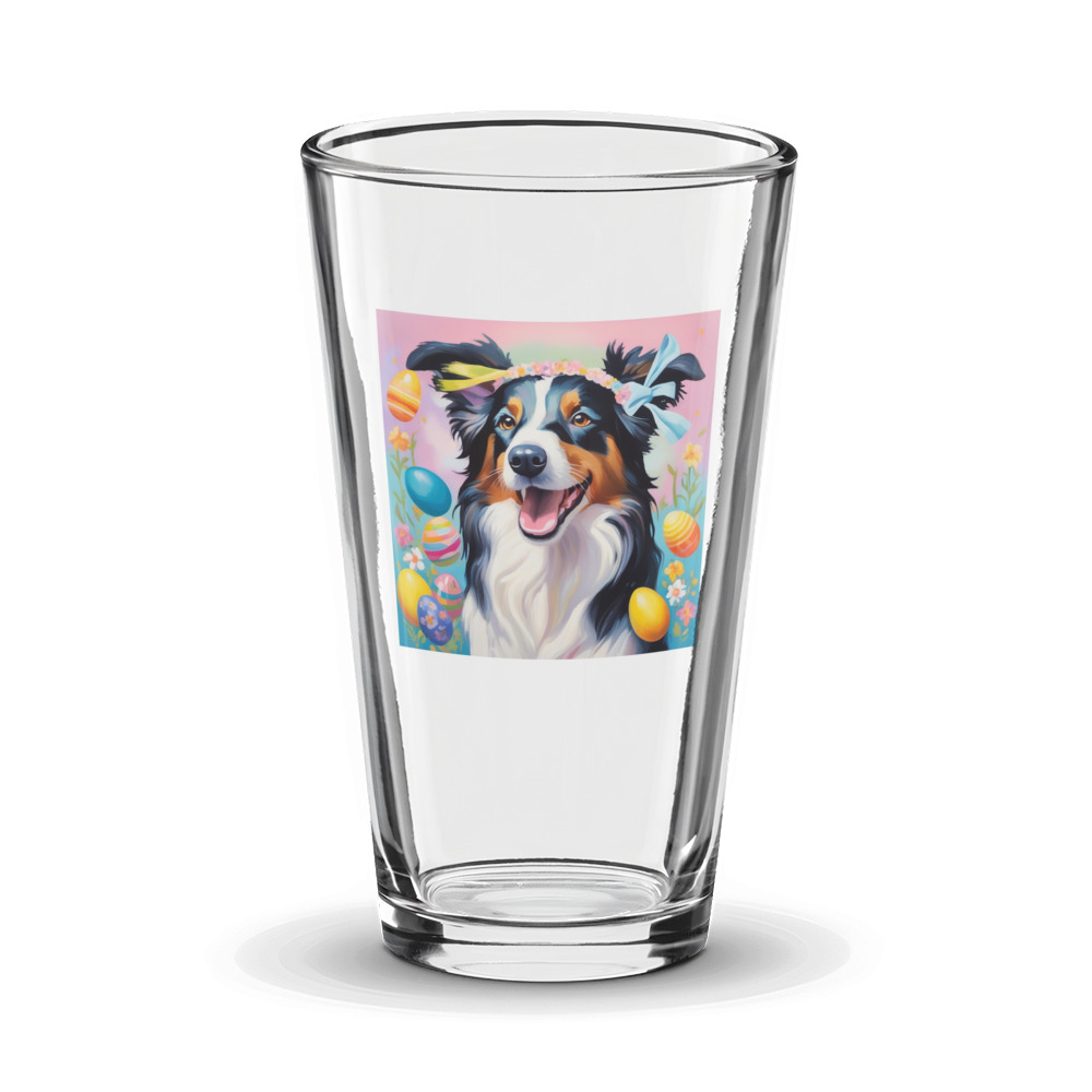 PugMug Custom Border Collie Glass Tumbler