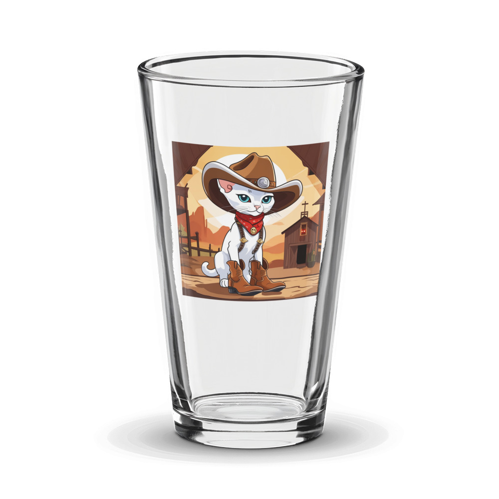PugMug Custom White Devon Rex Cat Glass Tumbler