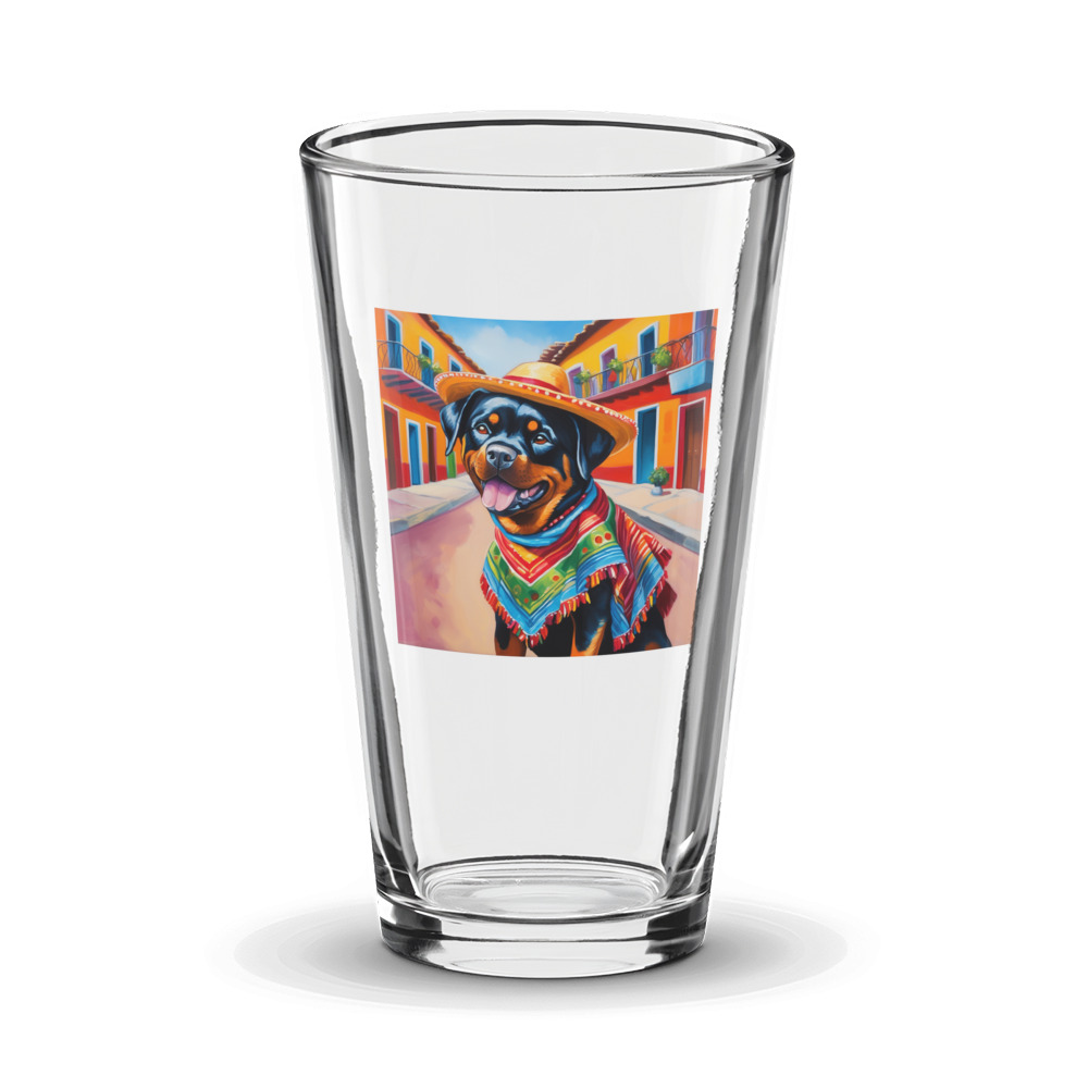 PugMug Custom Rottweiler Glass Tumbler