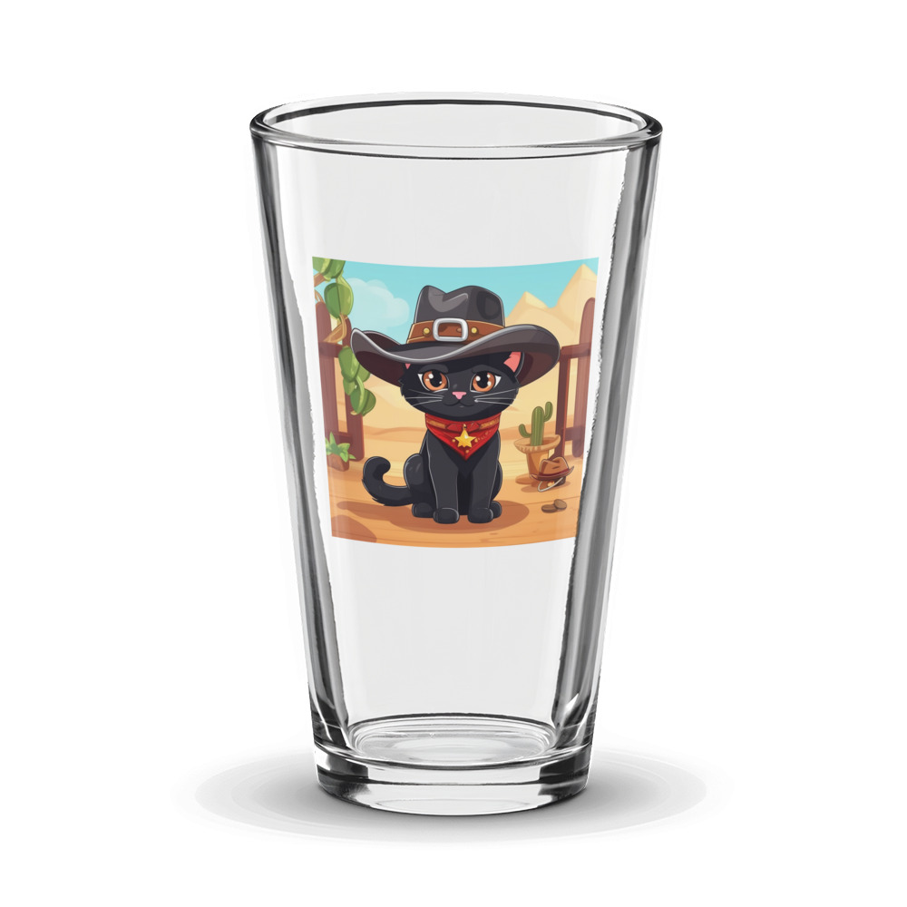 PugMug Custom Black Exotic Cat Glass Tumbler