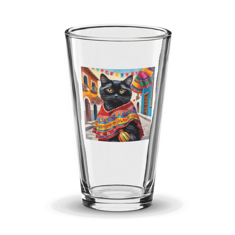 PugMug Custom Black Ragdoll Cat Glass Tumbler