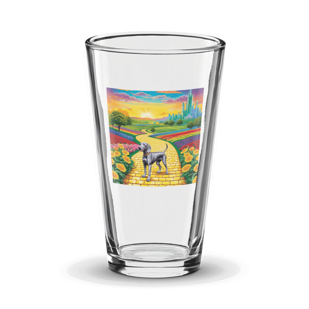 PugMug Custom Weimaraner Glass Tumbler