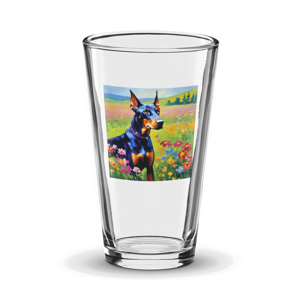 PugMug Custom Doberman Pinscher Glass Tumbler