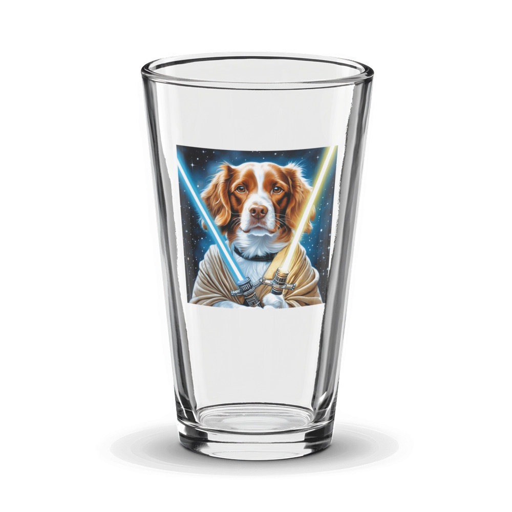 PugMug Custom Brittany Dog Glass Tumbler