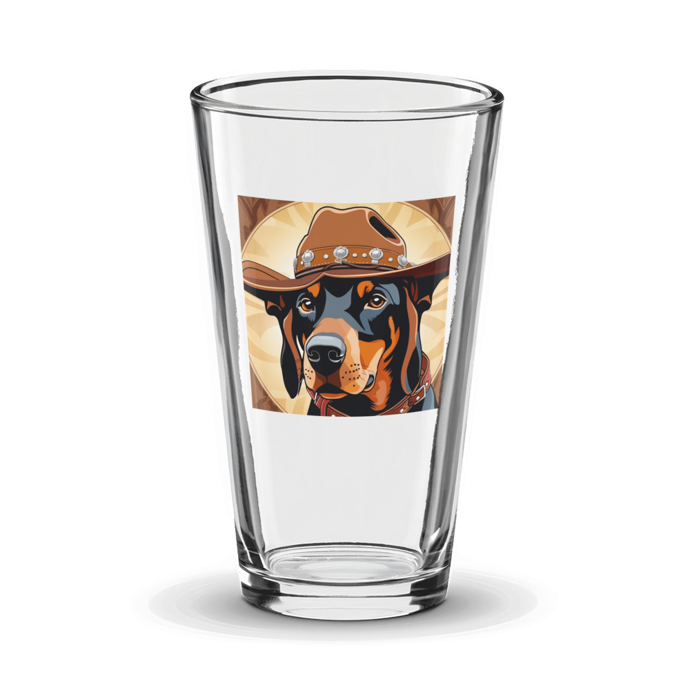 PugMug Custom Doberman Pinscher Glass Tumbler