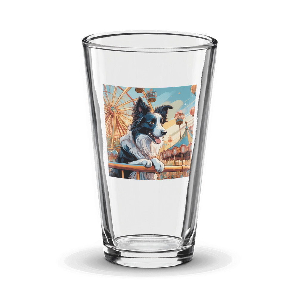 PugMug Custom Border Collie Glass Tumbler