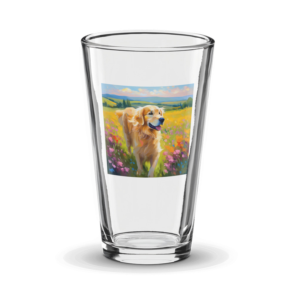 PugMug Custom Golden Retriever Glass Tumbler