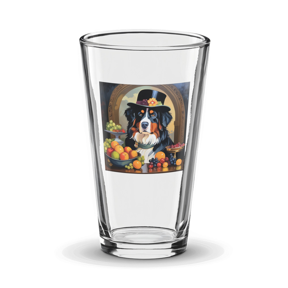 PugMug Custom Bernese Mountain Dog Glass Tumbler