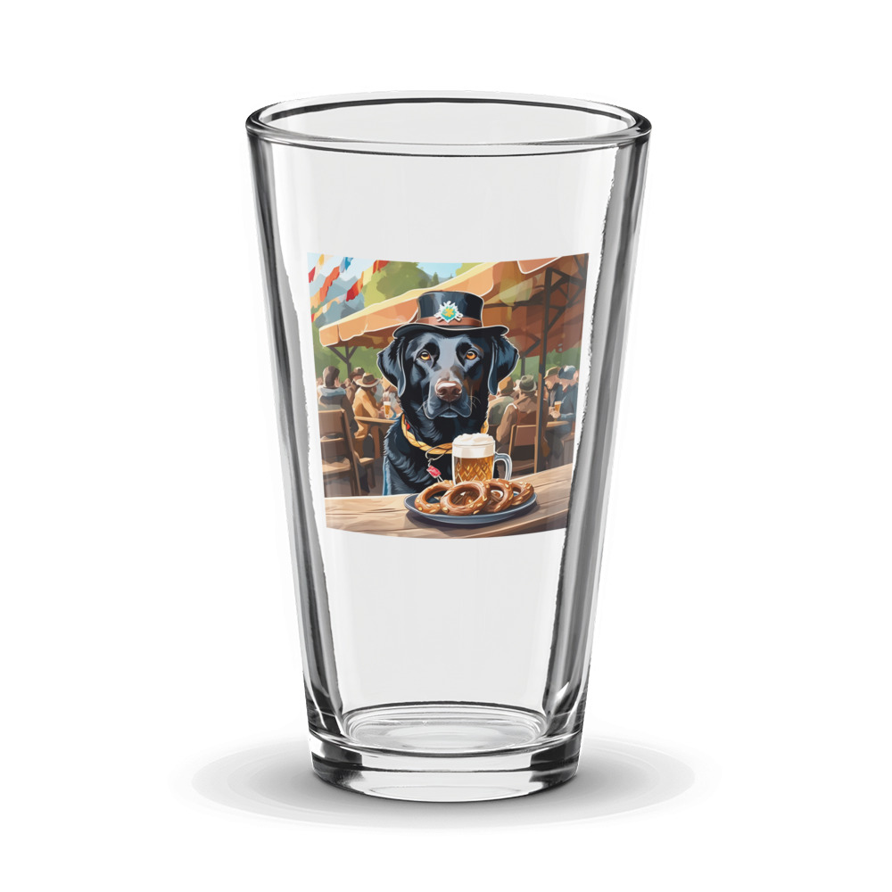 PugMug Custom Black Labrador Retriever Glass Tumbler