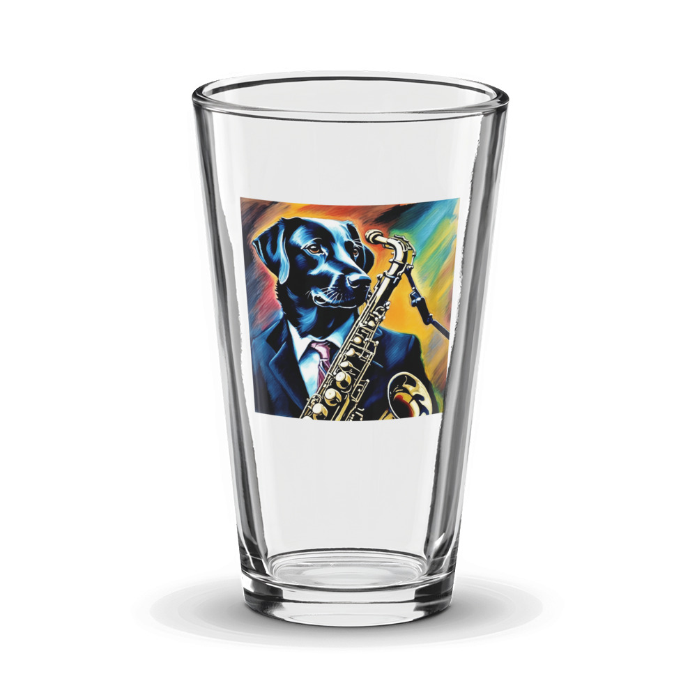 PugMug Custom Black Labrador Retriever Glass Tumbler