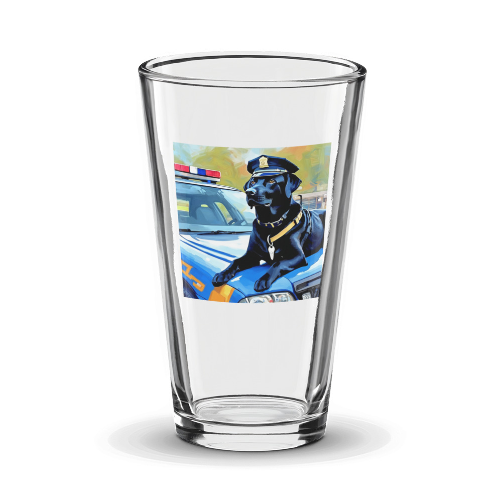 PugMug Custom Black Labrador Retriever Glass Tumbler