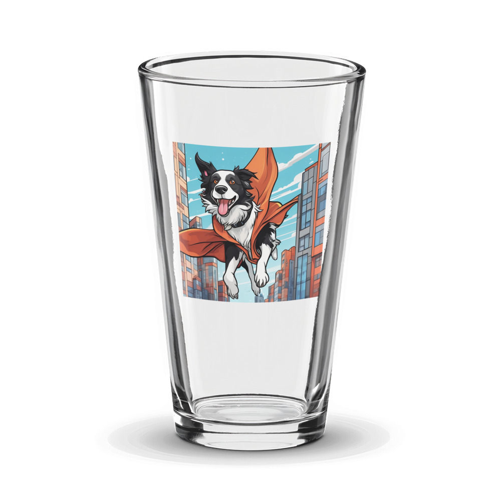 PugMug Custom Border Collie Glass Tumbler