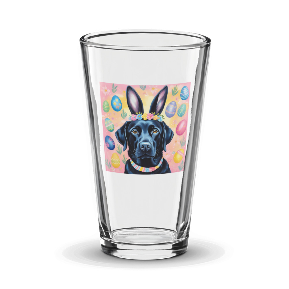 PugMug Custom Black Labrador Retriever Glass Tumbler