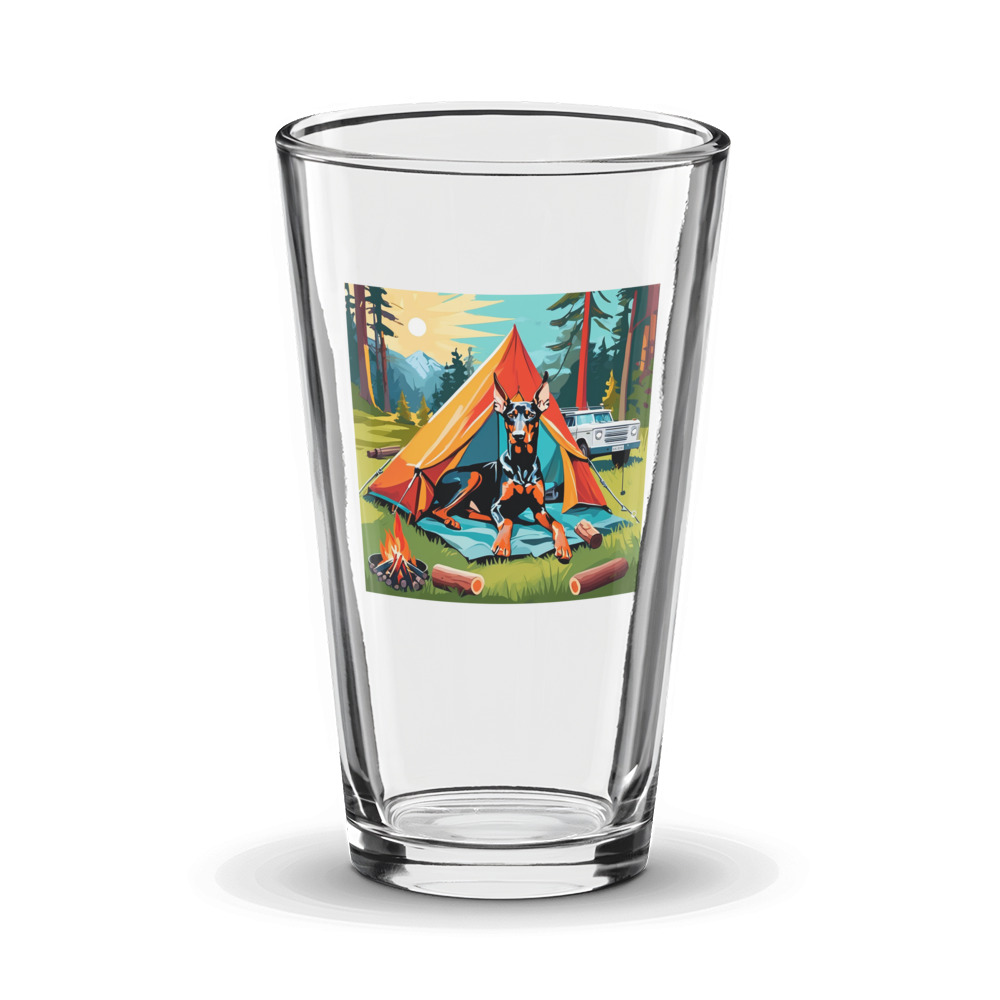 PugMug Custom Doberman Pinscher Glass Tumbler