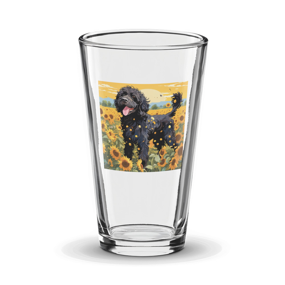 PugMug Custom Portuguese Water Dog Glass Tumbler