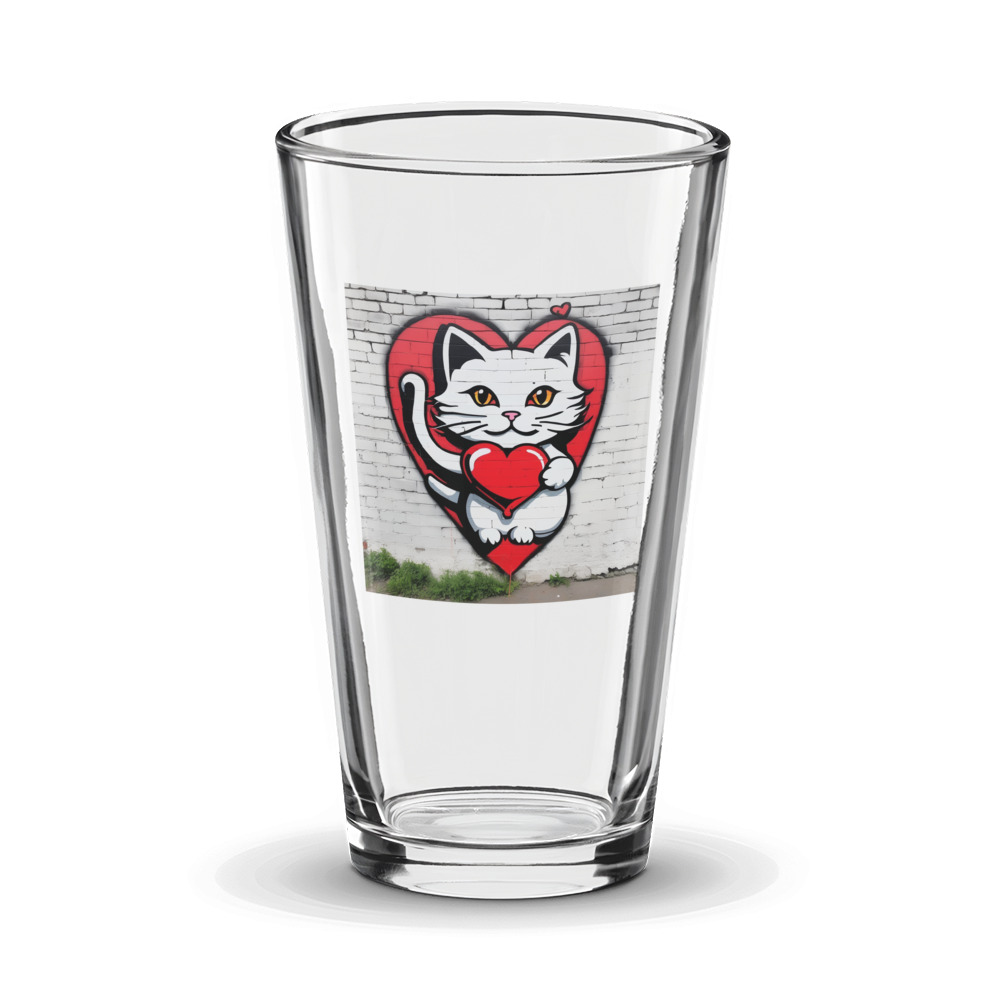 PugMug Custom White Companion Cat Glass Tumbler