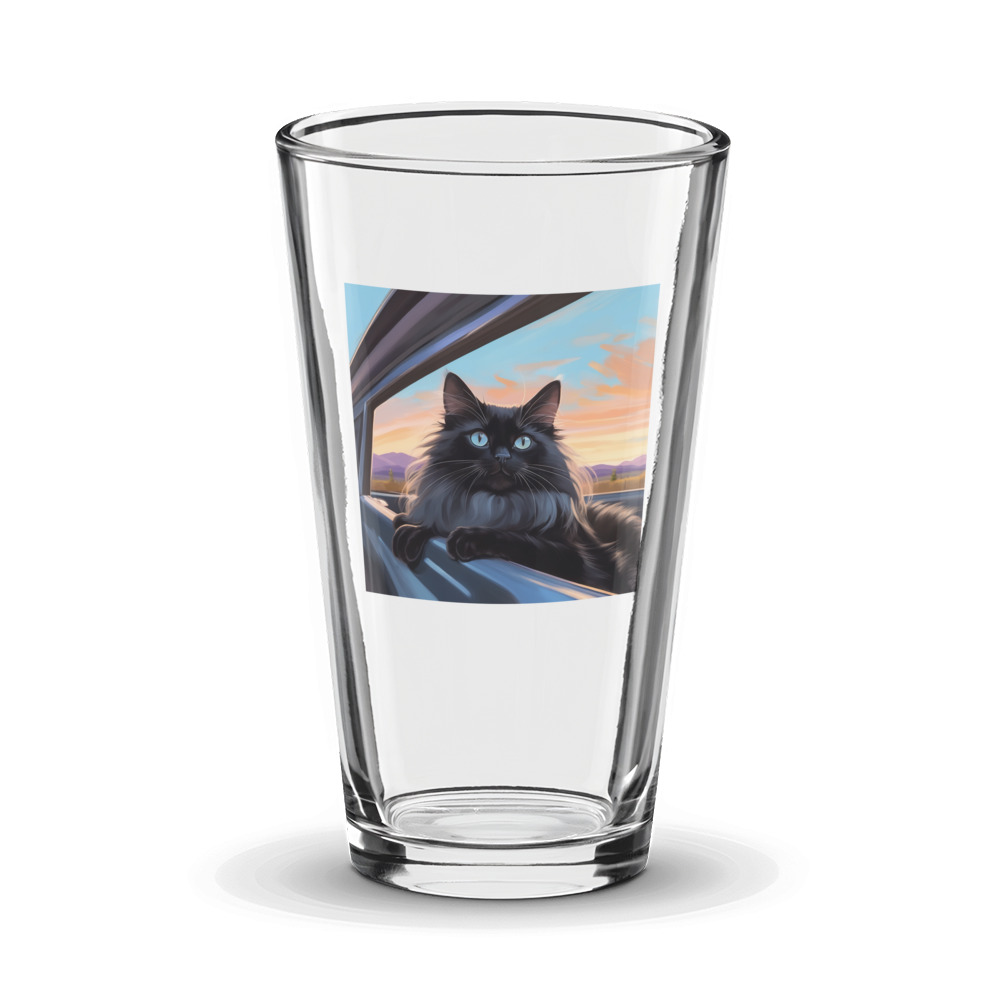 PugMug Custom Black Ragdoll Cat Glass Tumbler