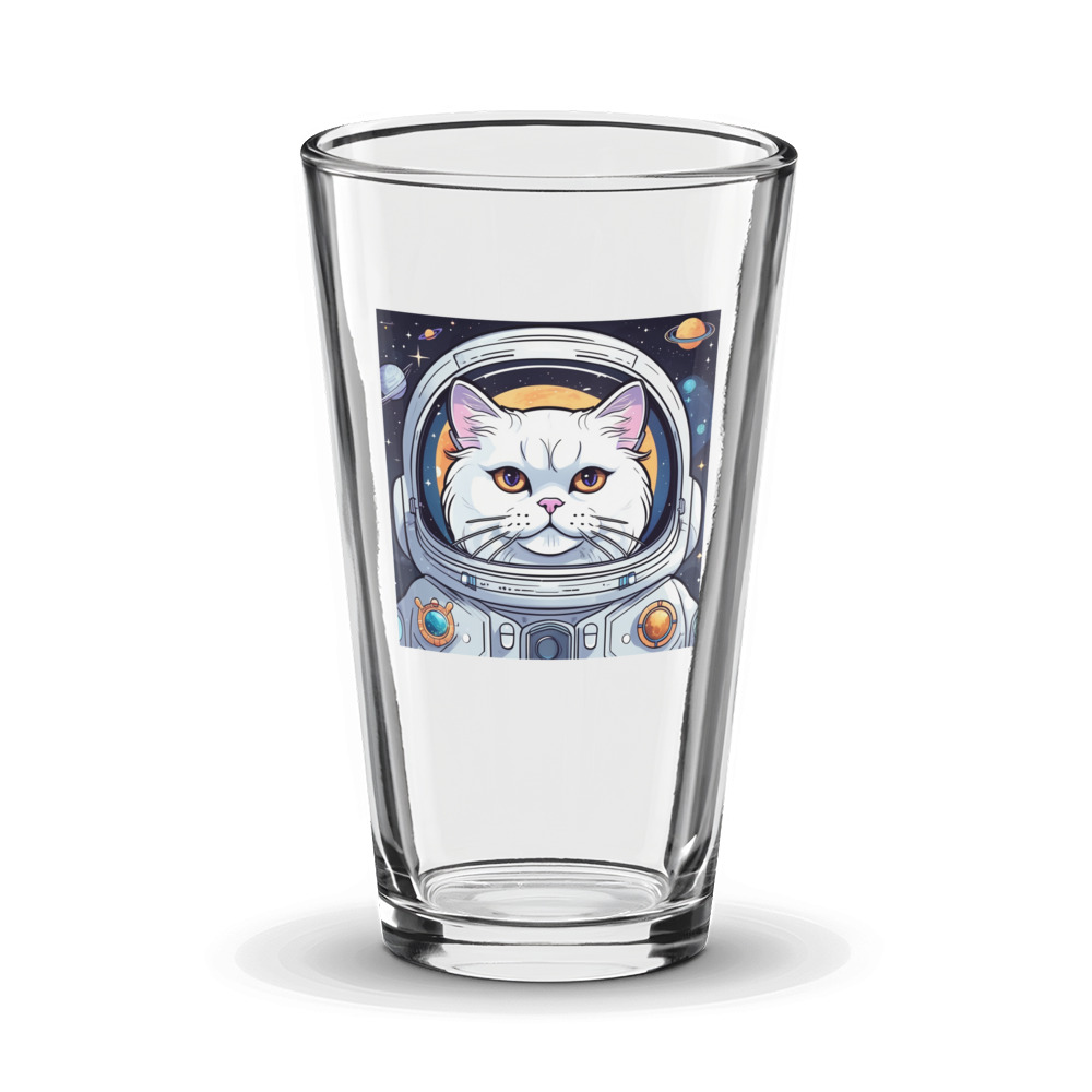 PugMug Custom White Persian Cat Glass Tumbler