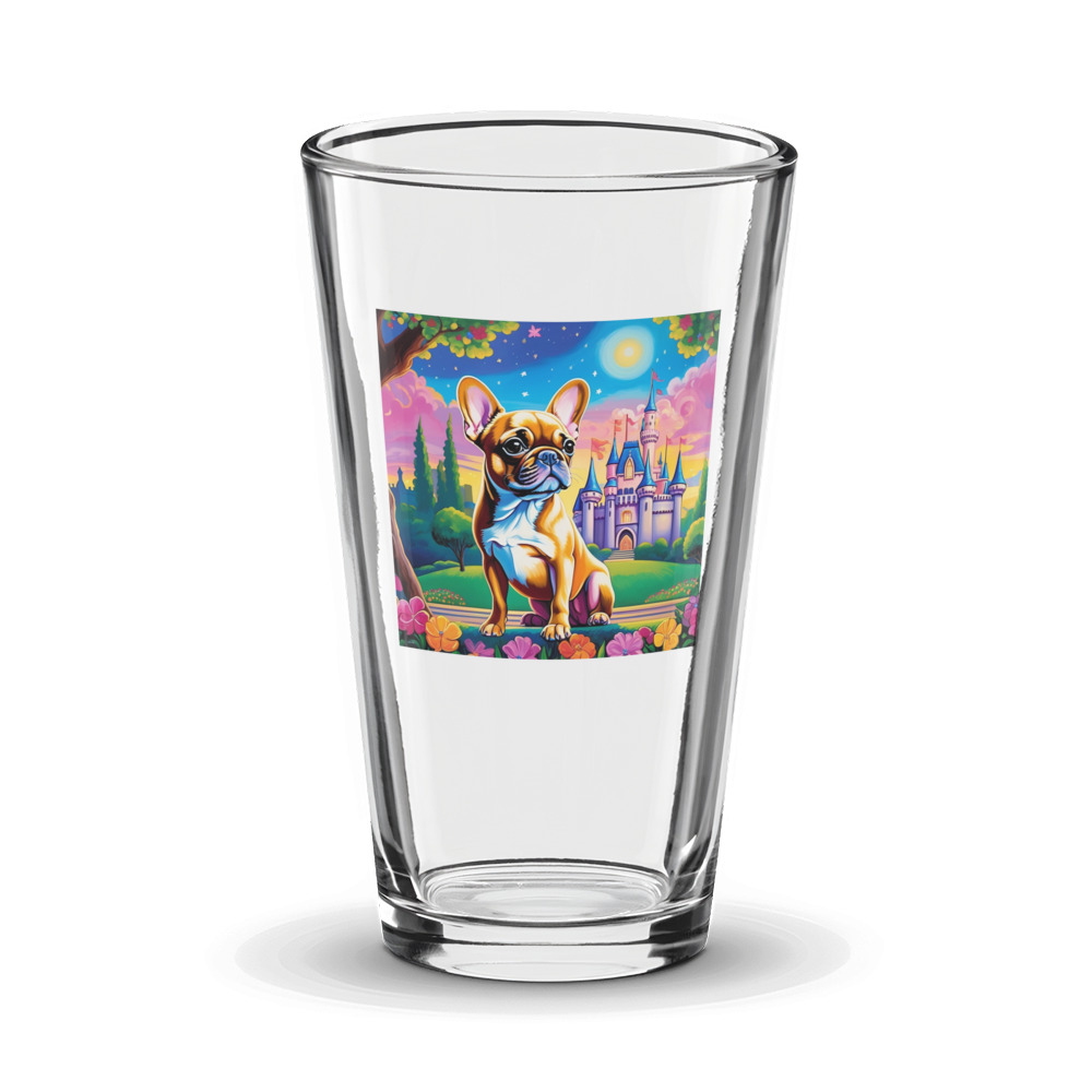 PugMug Custom Tan French Bulldog Glass Tumbler