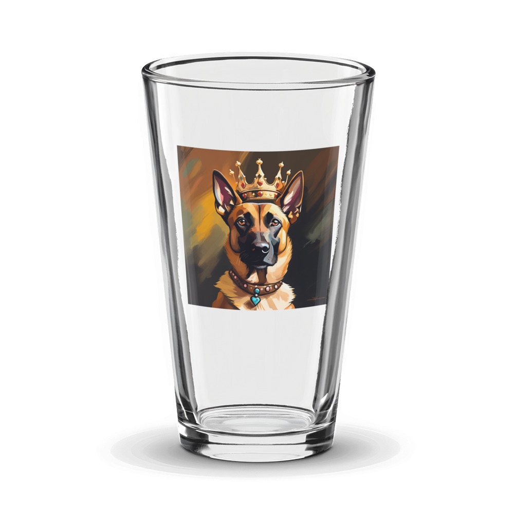 PugMug Custom Belgian Malinois Glass Tumbler