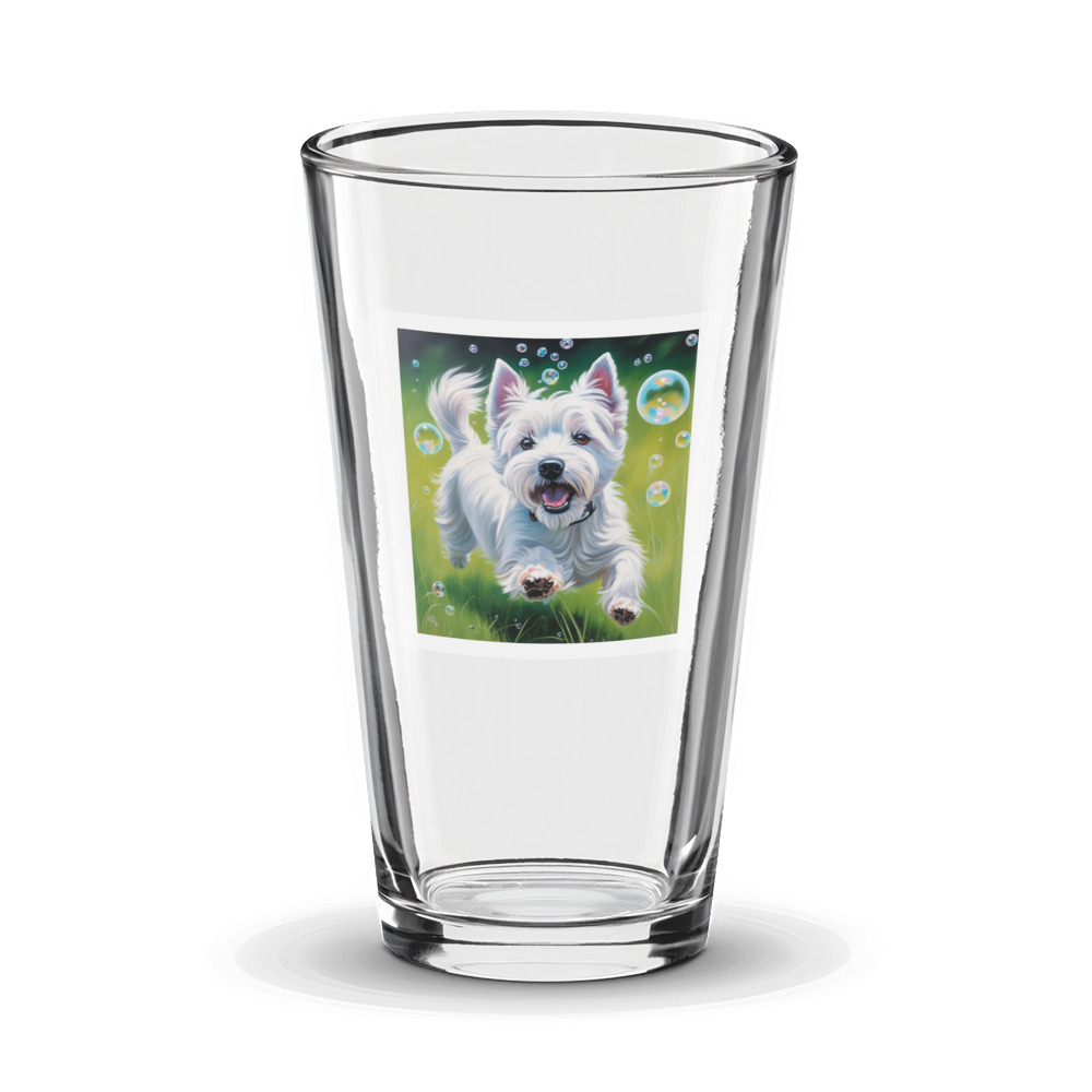 PugMug Custom West Highland White Terrier Glass Tumbler