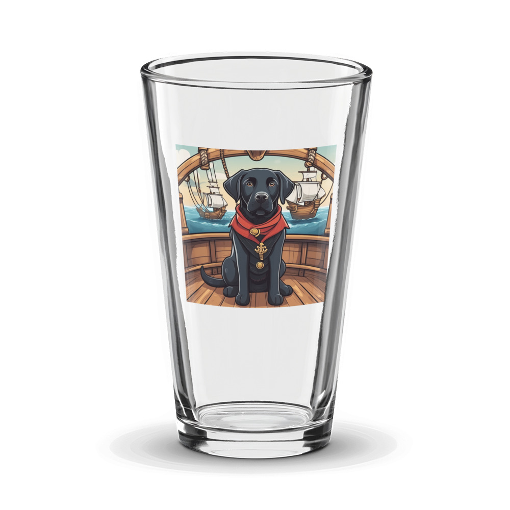 PugMug Custom Black Labrador Retriever Glass Tumbler