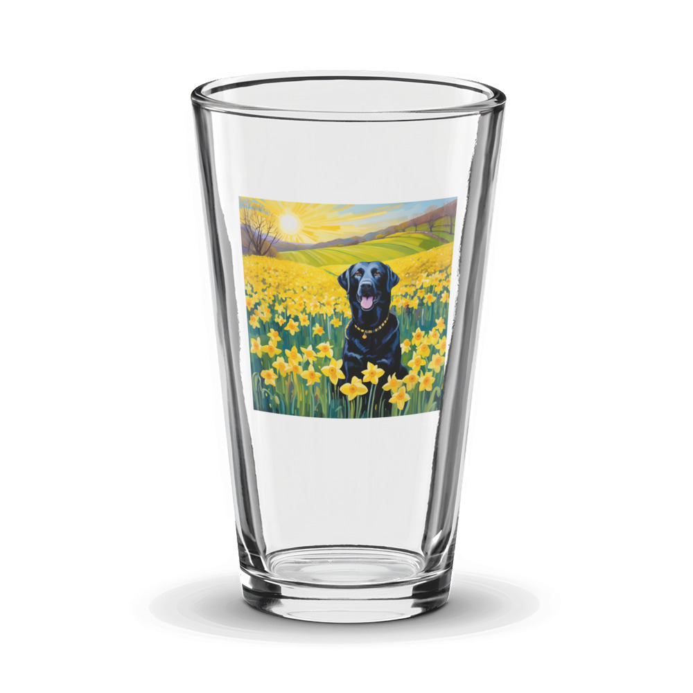 PugMug Custom Black Labrador Retriever Glass Tumbler
