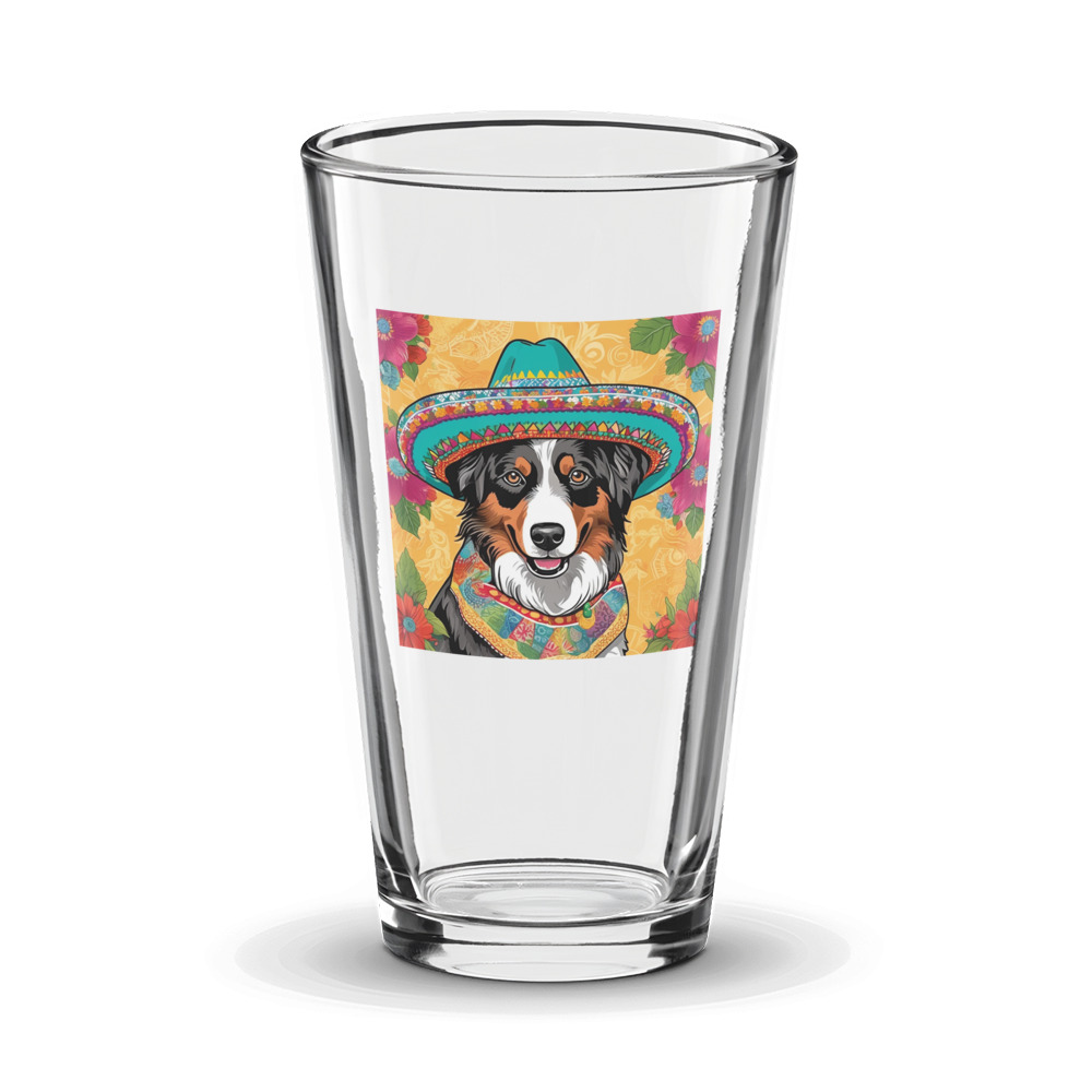 PugMug Custom Australian Shepherd Dog Glass Tumbler