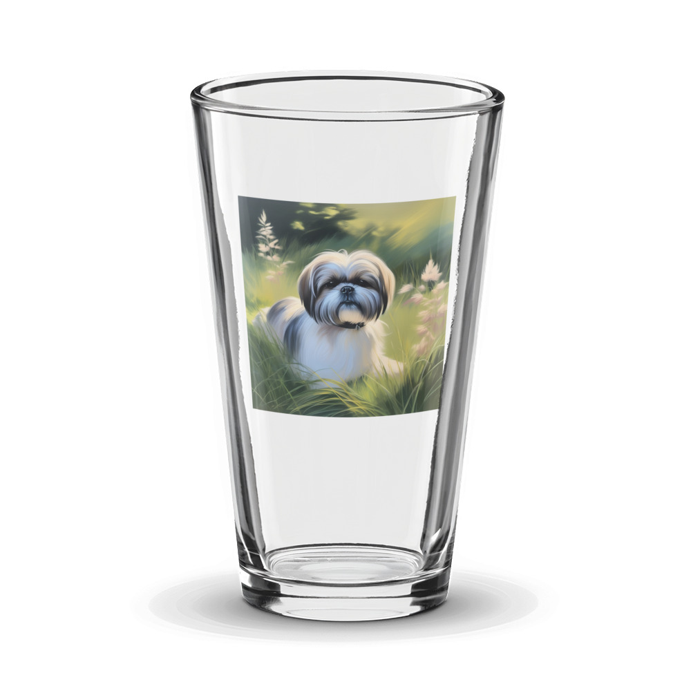PugMug Custom Shih Tzu Glass Tumbler