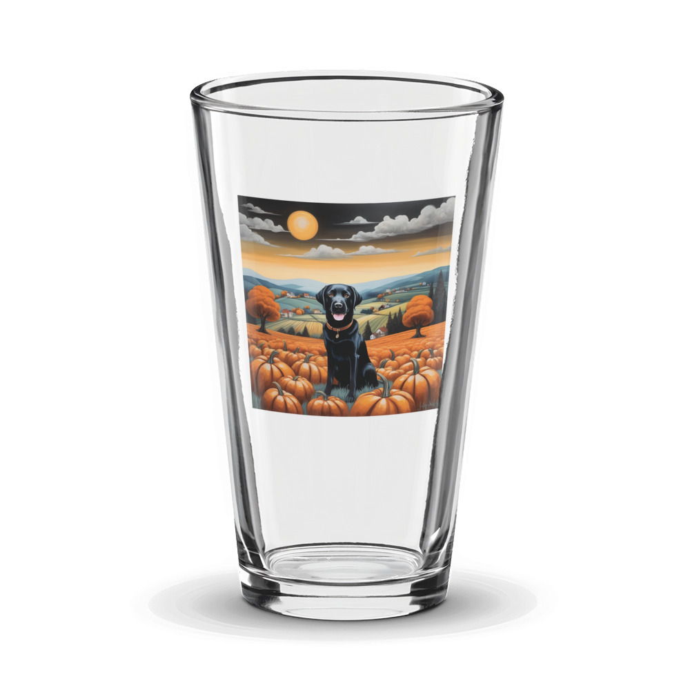 PugMug Custom Black Labrador Retriever Glass Tumbler