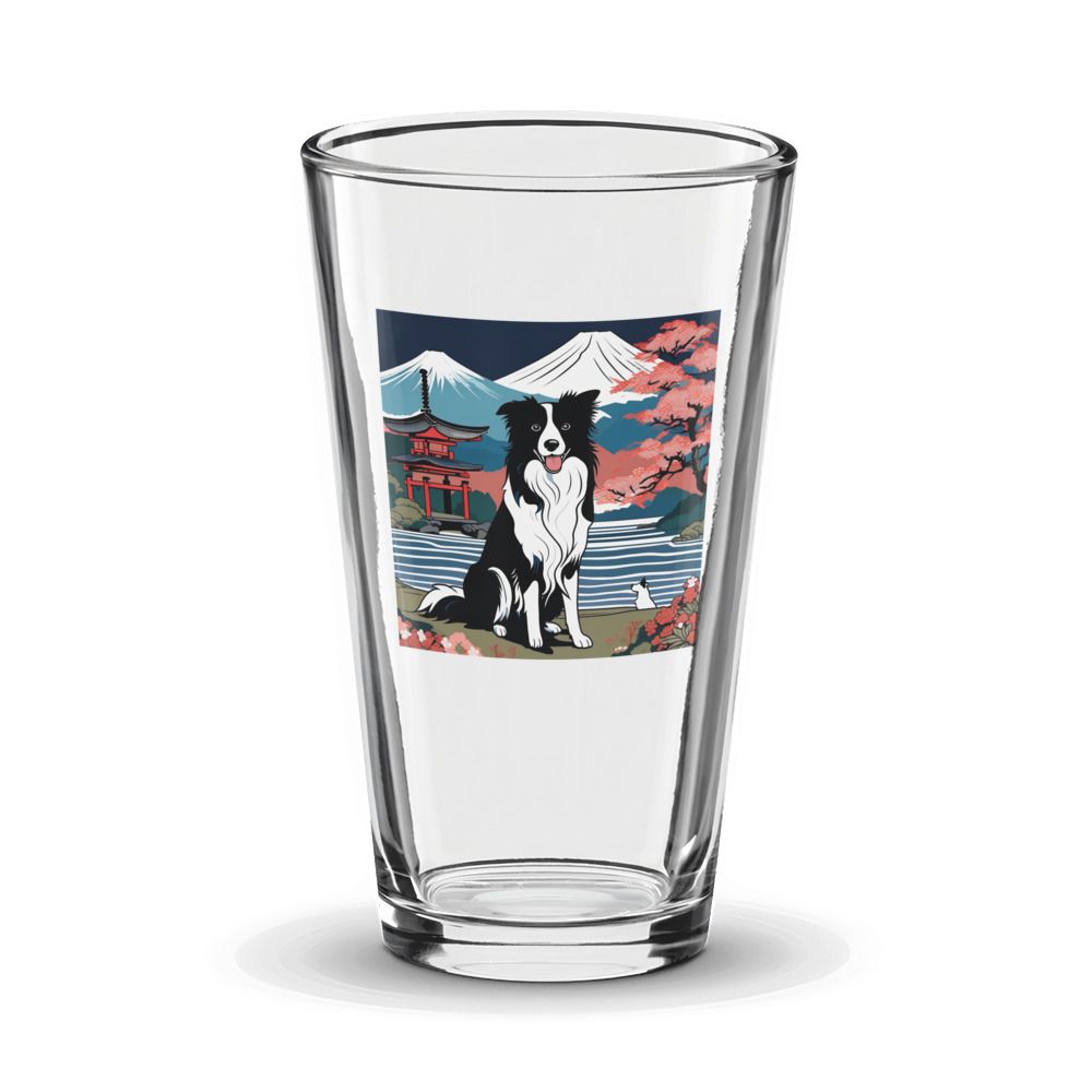 PugMug Custom Border Collie Glass Tumbler