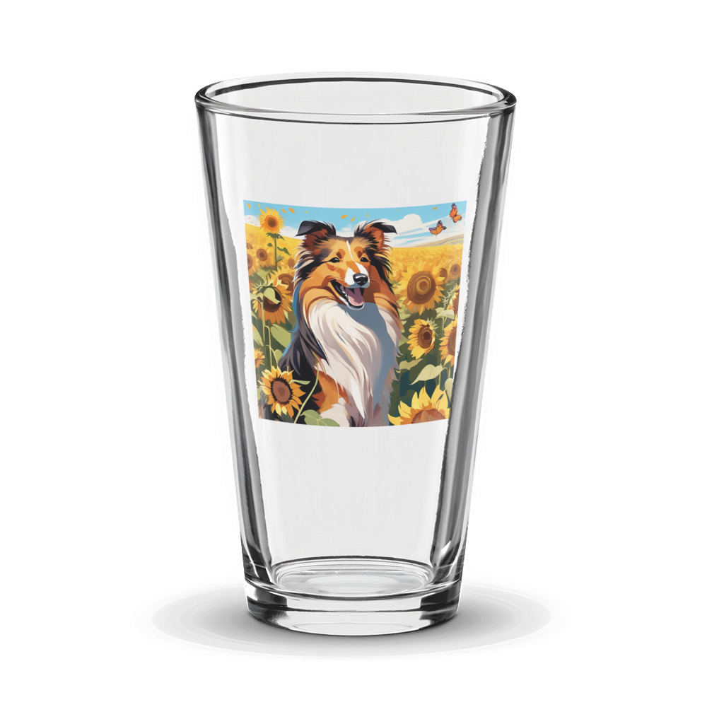 PugMug Custom Shetland Sheepdog Glass Tumbler