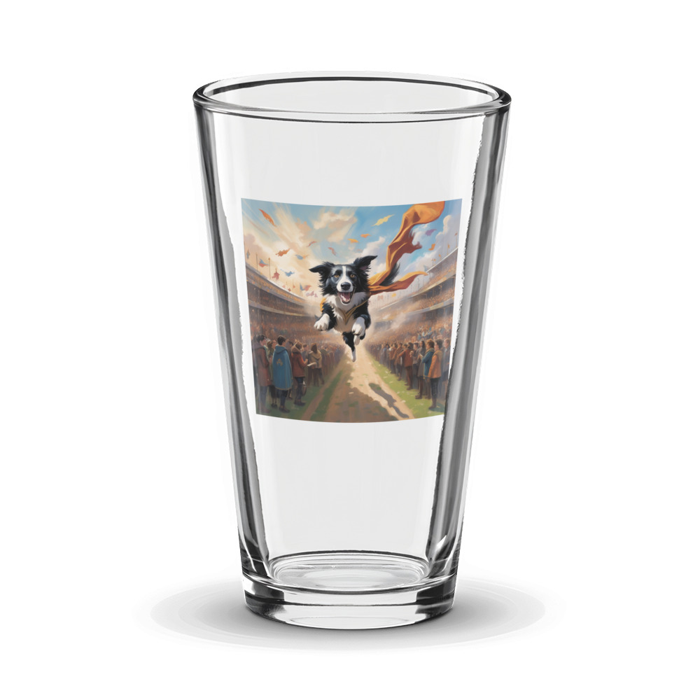 PugMug Custom Border Collie Glass Tumbler
