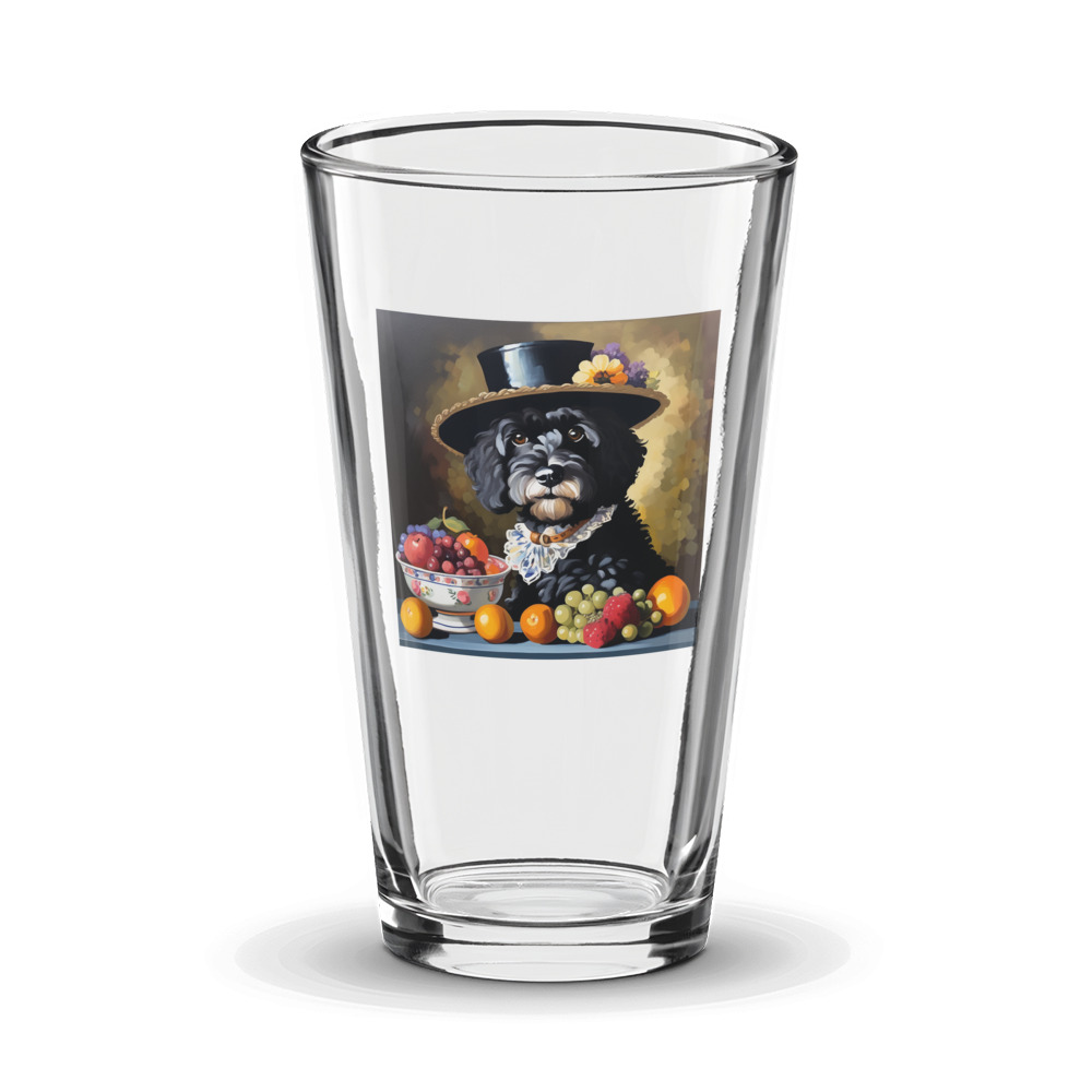 PugMug Custom Portuguese Water Dog Glass Tumbler