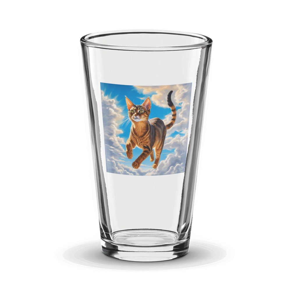 PugMug Custom Tabby Abyssinian Cat Glass Tumbler
