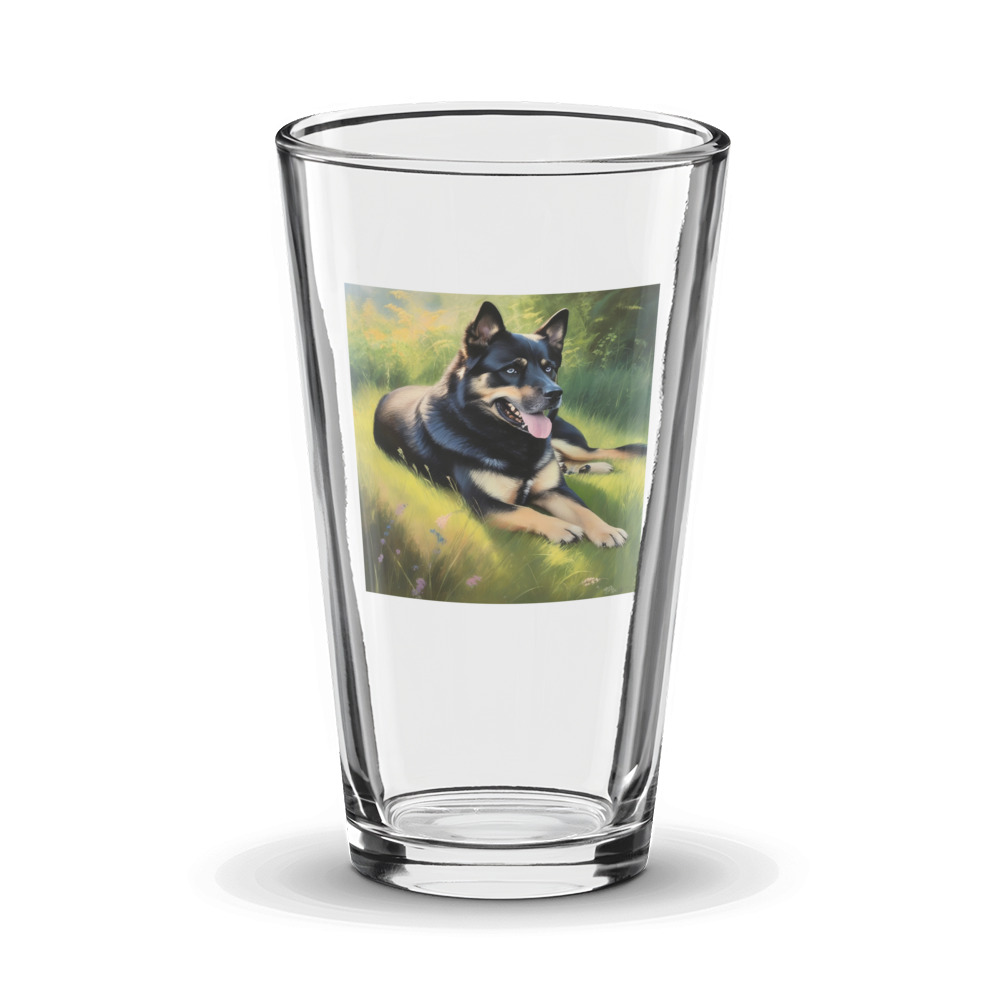 PugMug Custom Blue Glass Tumbler