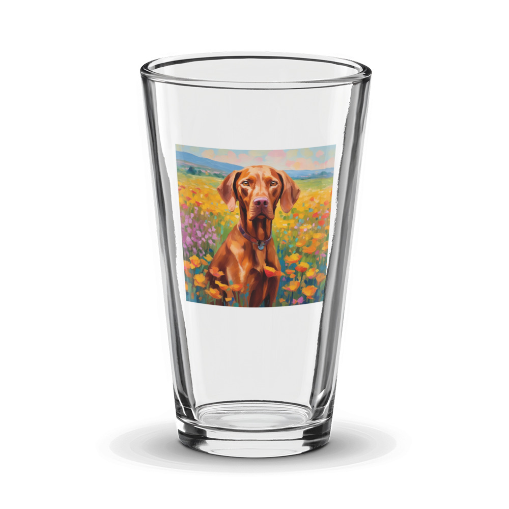 PugMug Custom Vizsla Glass Tumbler