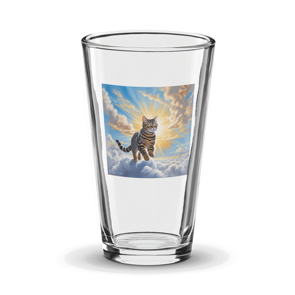 PugMug Custom Tabby American Shorthair Cat Glass Tumbler